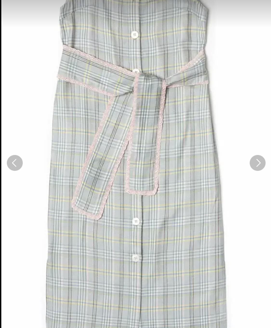 마가린핑거스 체크 뷔스티에 롱 원피스 상품이미지2