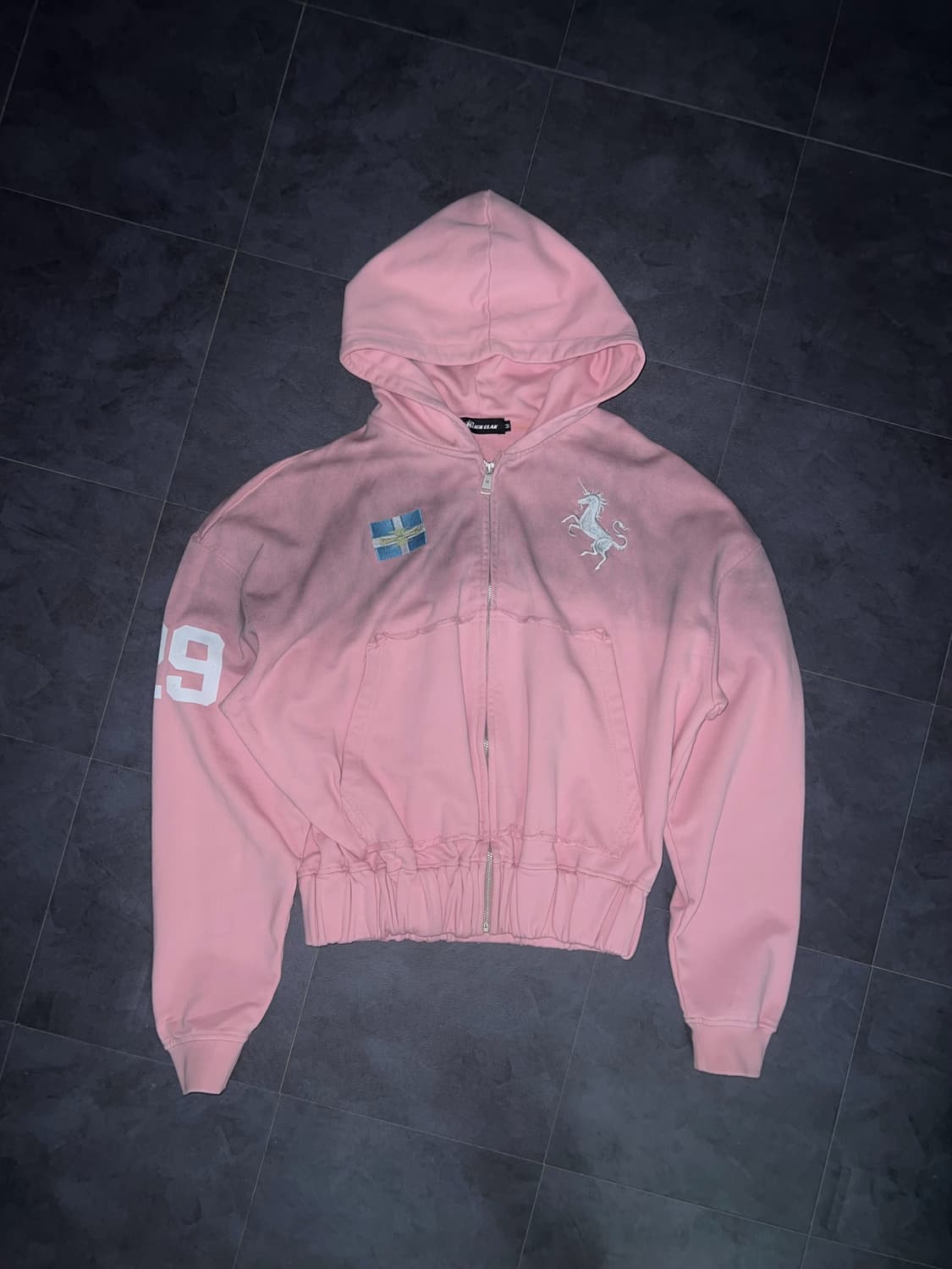 중국브랜드 klick clak 후드집업 *더티핑크 상품이미지1