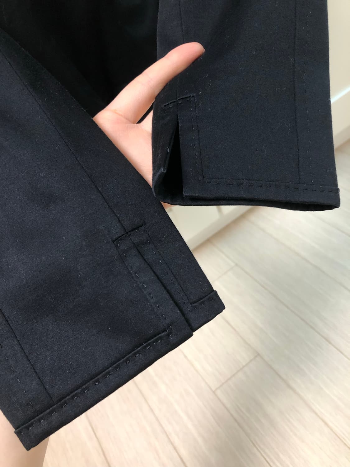 검정 프릴 러플 라운드카라 스티치 자켓 코이세이오 오헤시오 상품이미지8