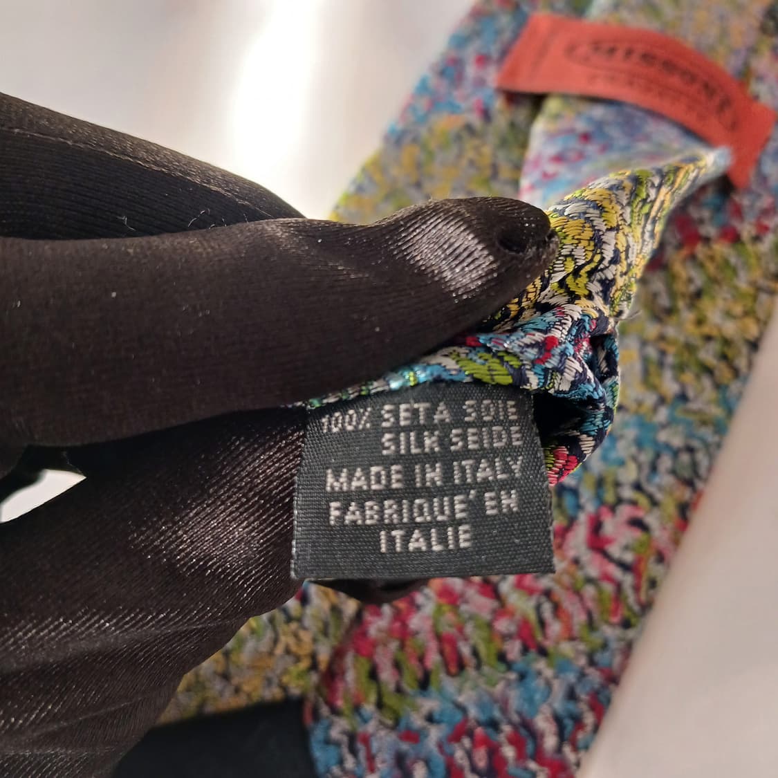 미쏘니 실크 멀티컬러 자카드 패턴 넥타이 9cm S~A+등급 E762 상품이미지10