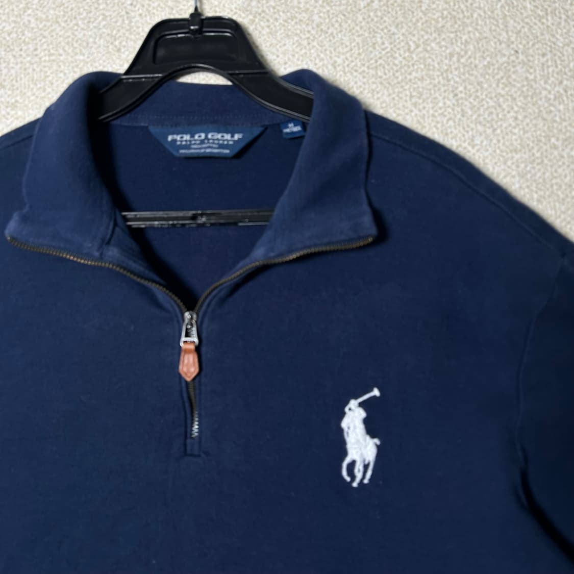 (M) 폴로  화이트 빅포니 니트 반집업 상품이미지3