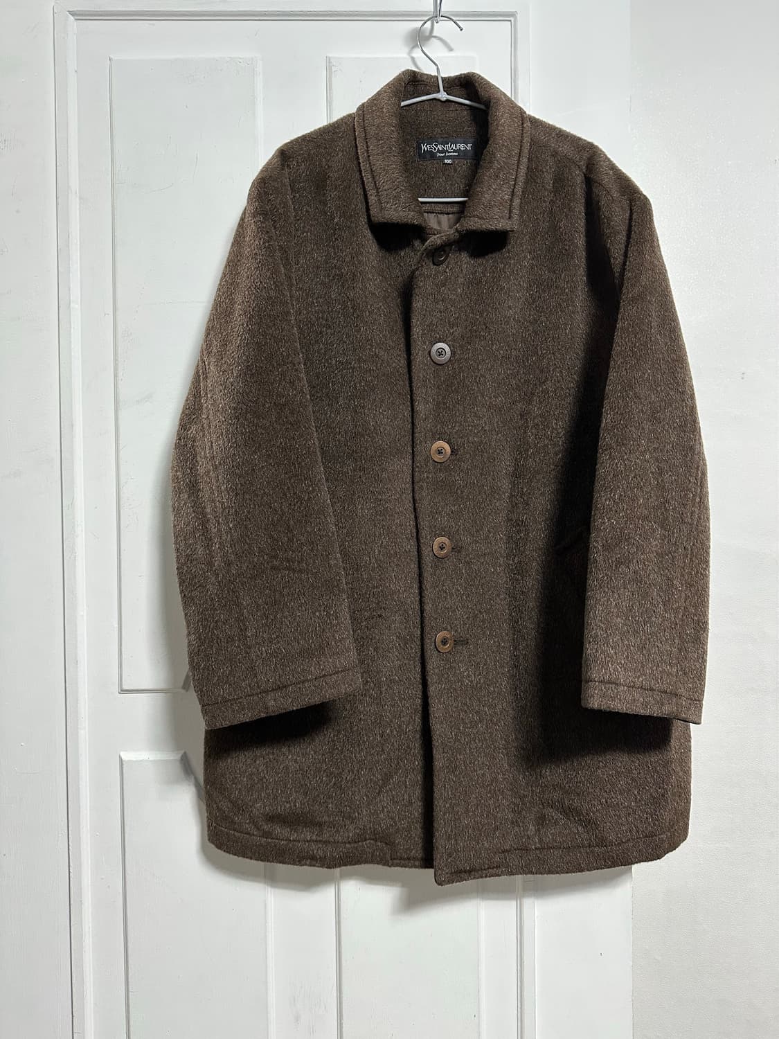 입생로랑 울 모헤어 하프코트 상품이미지1