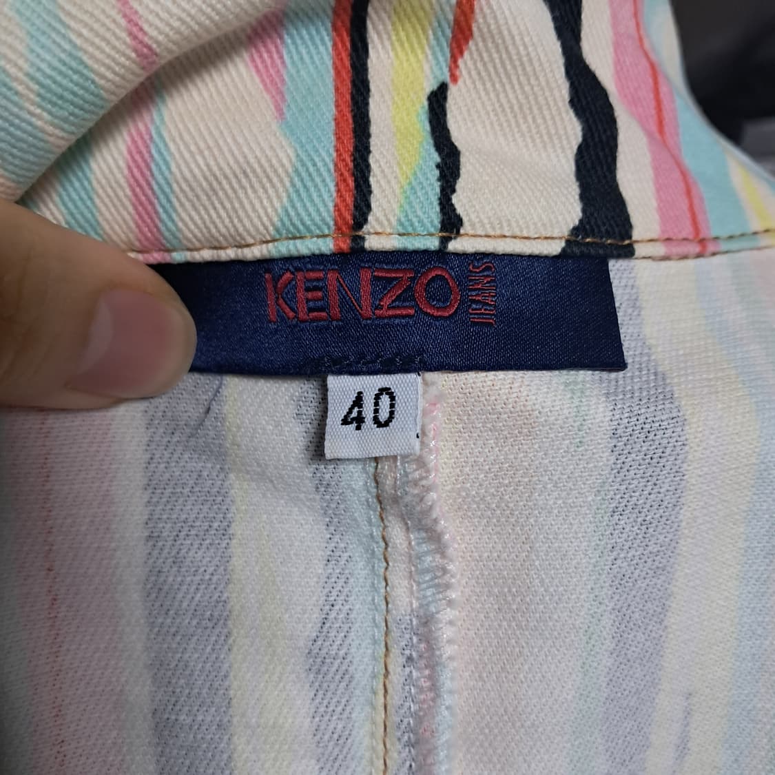 겐조 정품 스트라이프 데님 자켓 40사이즈(약55) 상품이미지6