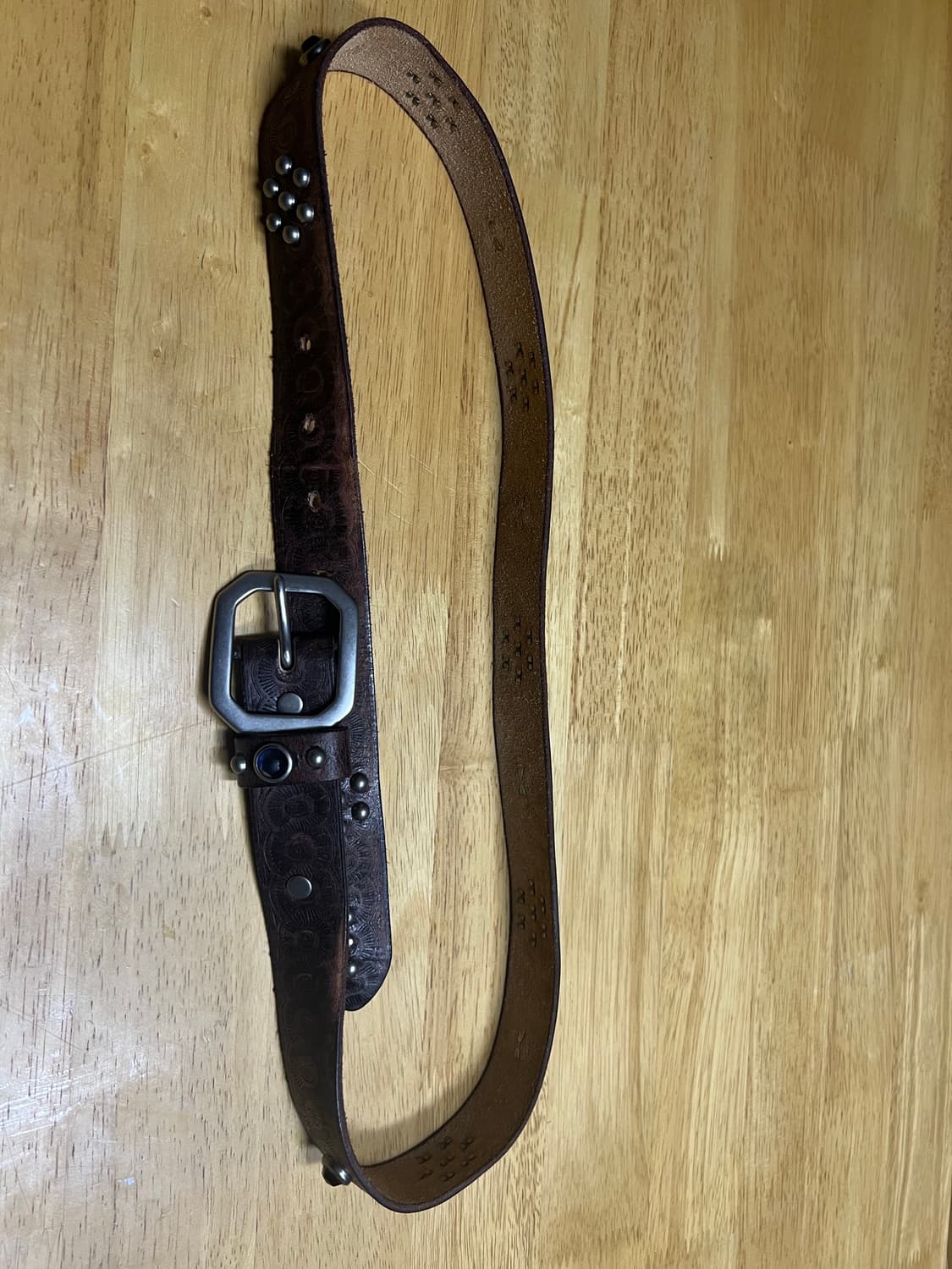 RRL 라스코 스터드 레더 벨트 32사이즈 상품이미지8