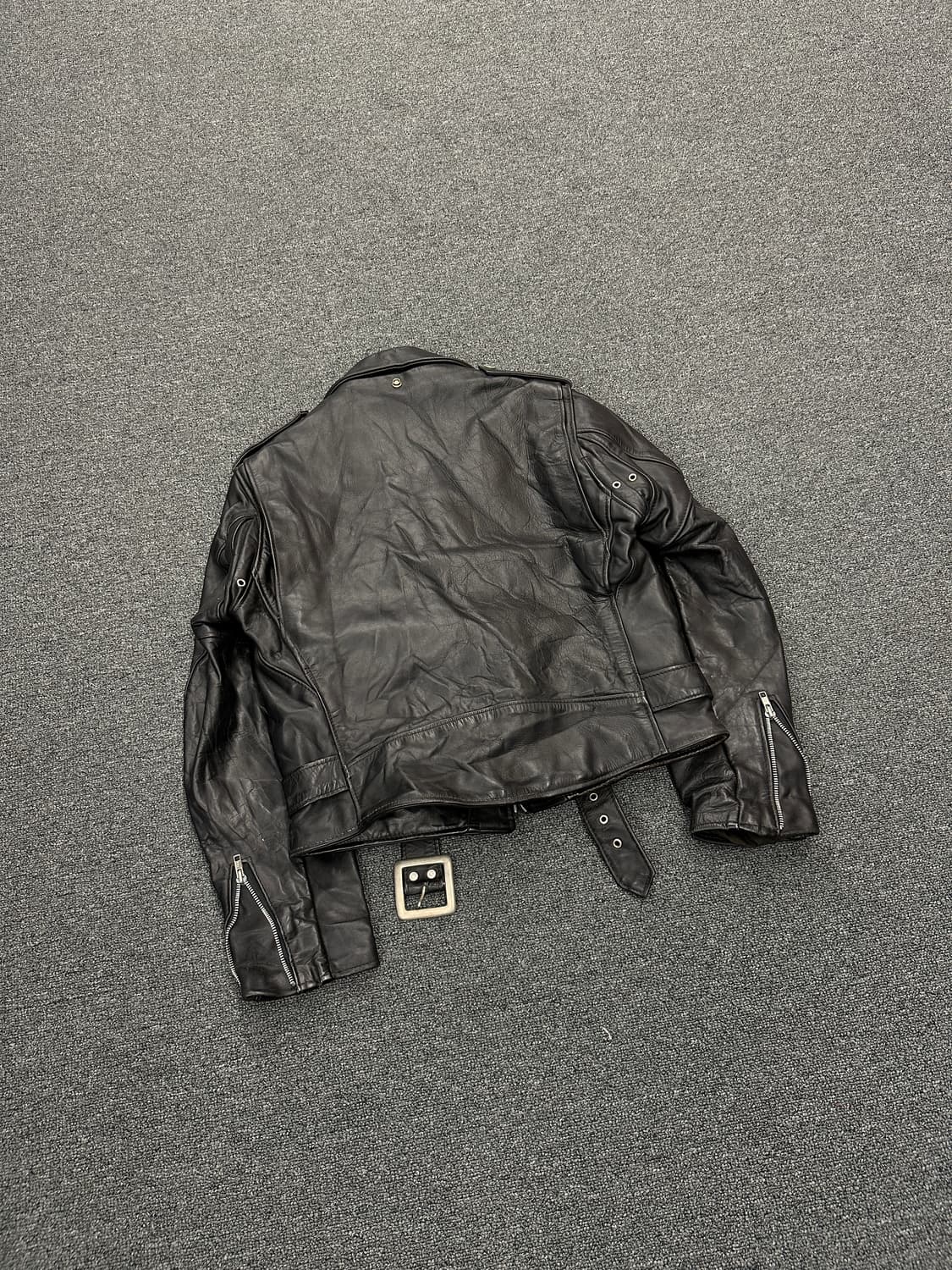 90s 쇼트 618 퍼펙토 가죽 라이더자켓 40 상품이미지2