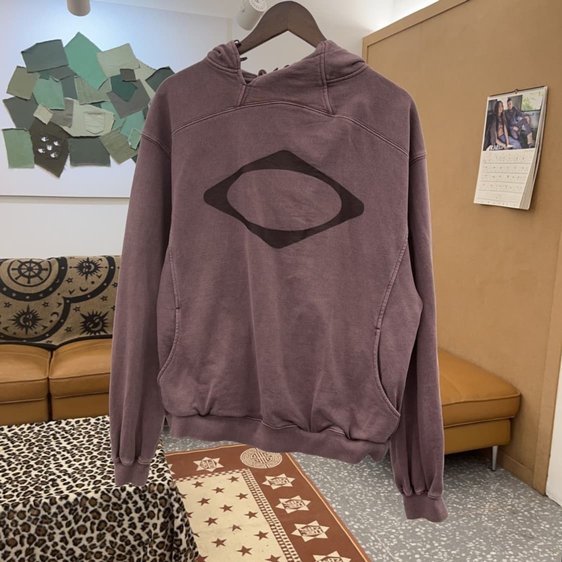 미스치프 롬버스 사이드 버튼 업 더스티 퍼플핑크 후드티 M C08972 상품이미지3