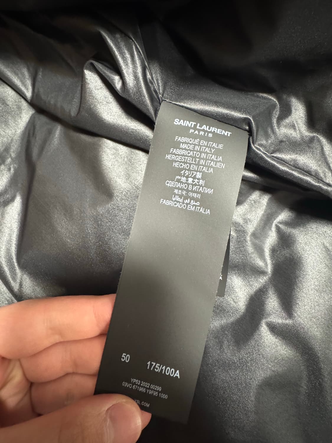 생로랑 래커드 패딩 50사이즈 상품이미지8