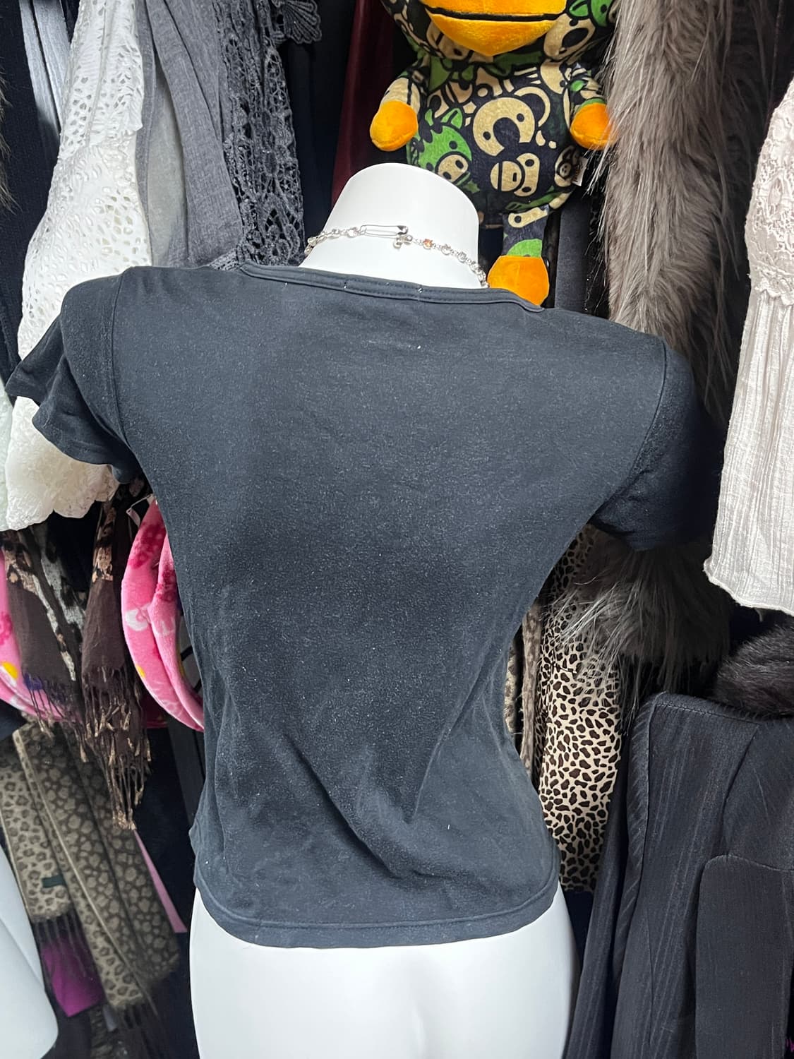 쥬시꾸뛰르st y2k 큐빅 슬림 반팔 상품이미지3