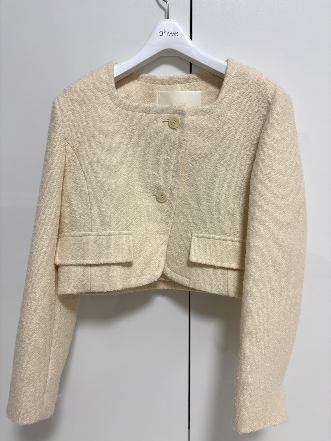 아위 트위드 크롭 자켓 상품이미지2