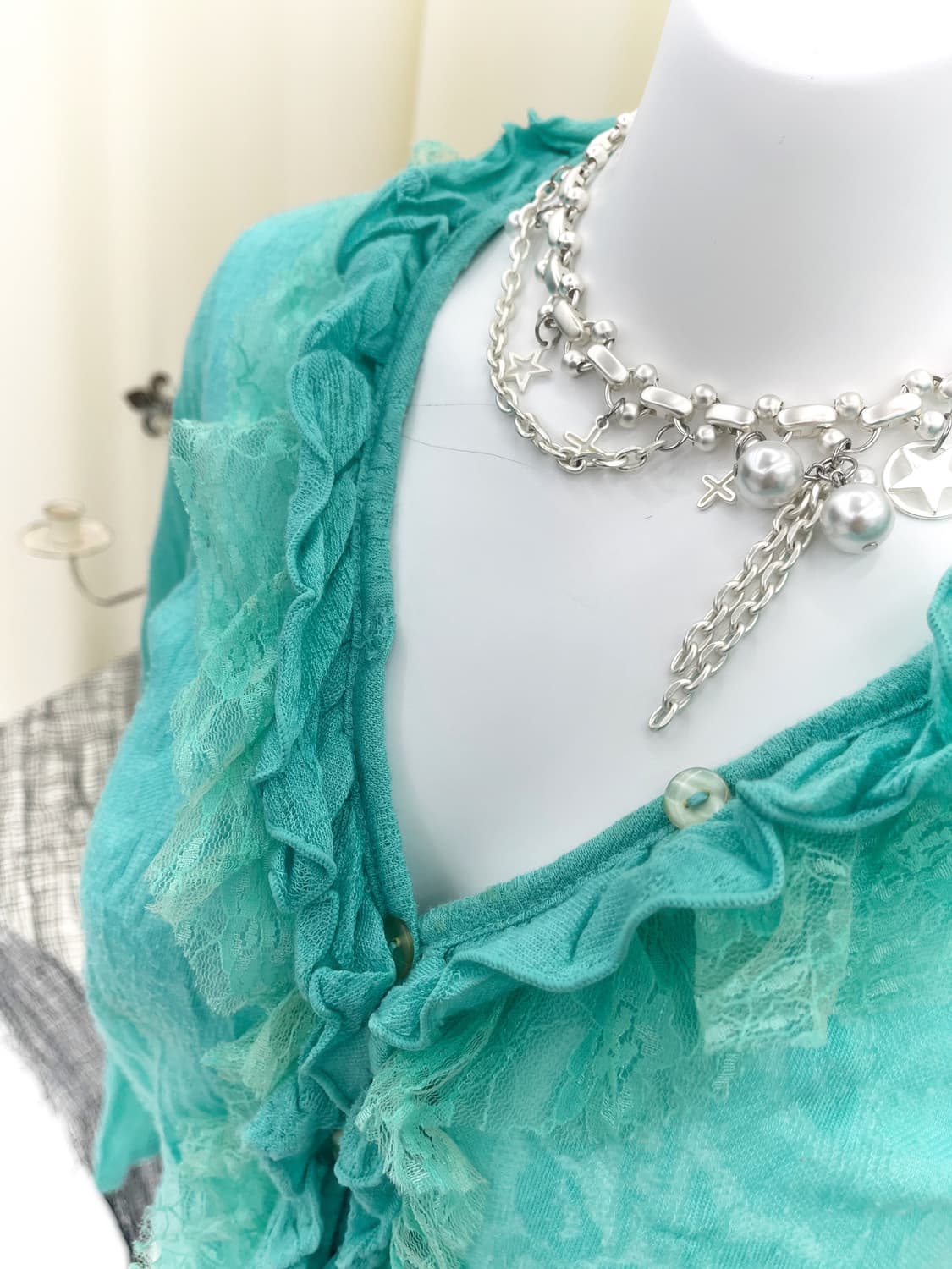 페어리 민트 블라우스 상품이미지3