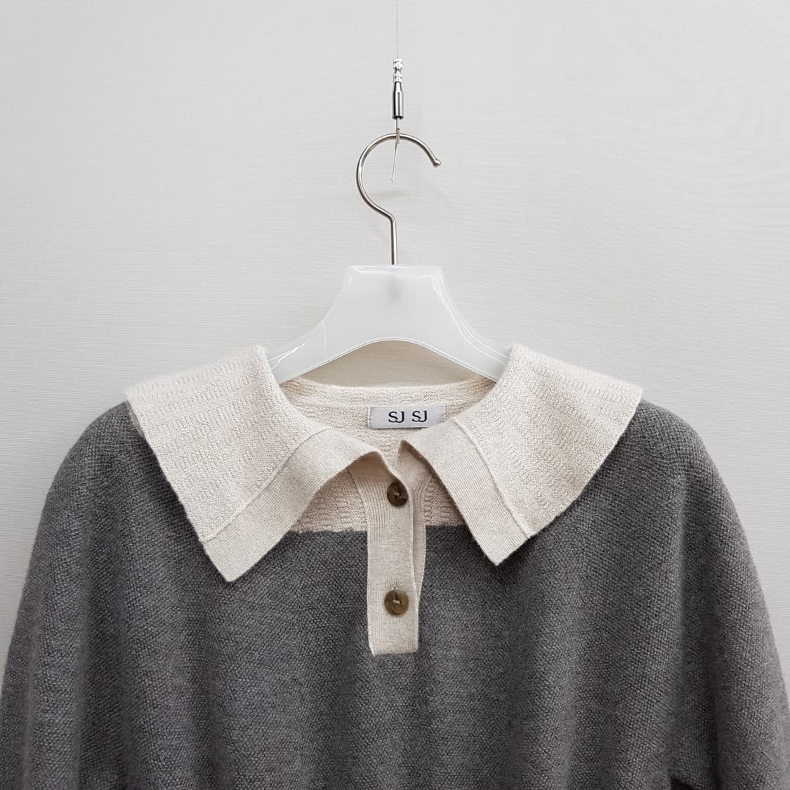 한섬 SJSJ 2023 울혼방 카라넥 원피스 F90 사이즈 상품이미지2