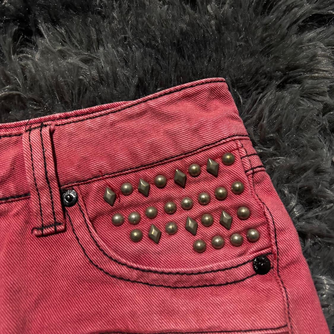 포켓 스터드 포인트 레드 숏팬츠 상품이미지6