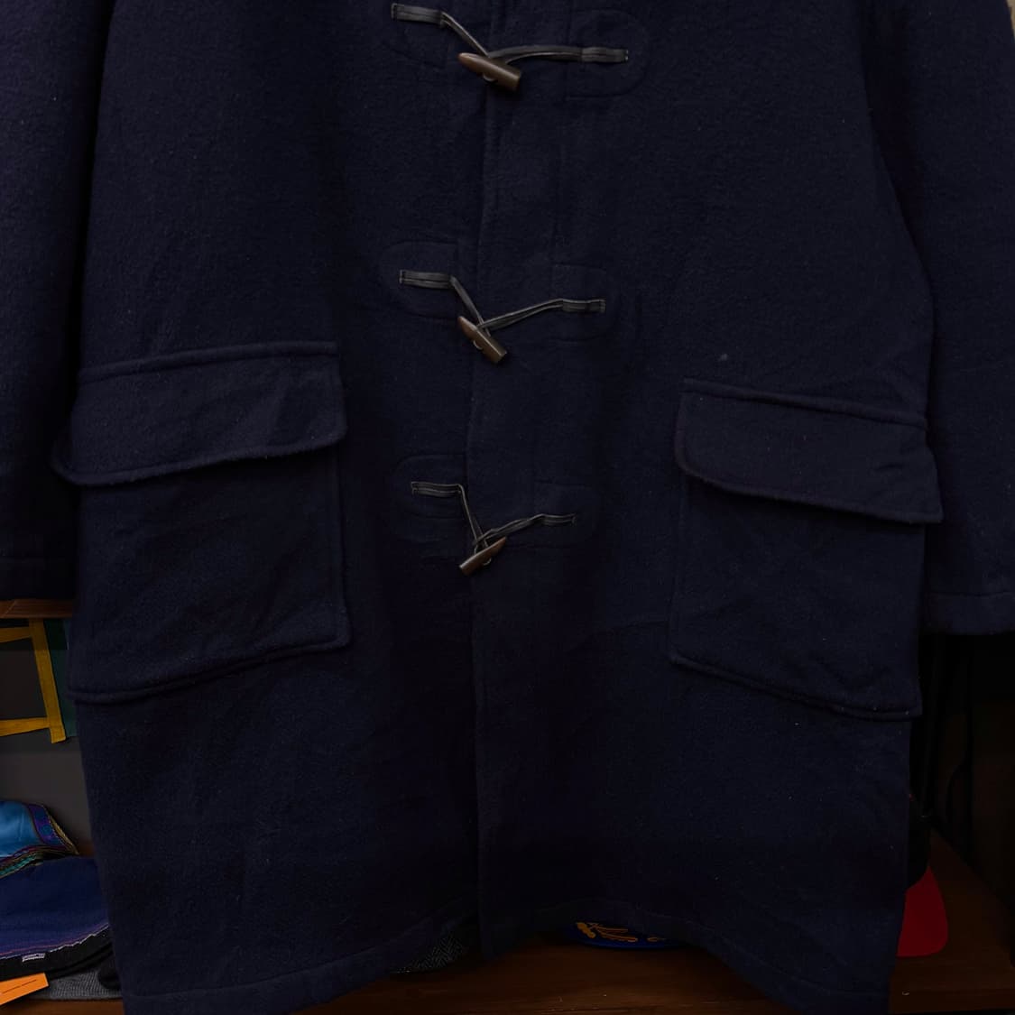 80s Gloverall 글로버올 떡볶이 더플 코트 블랙 와치 라이닝 상품이미지3