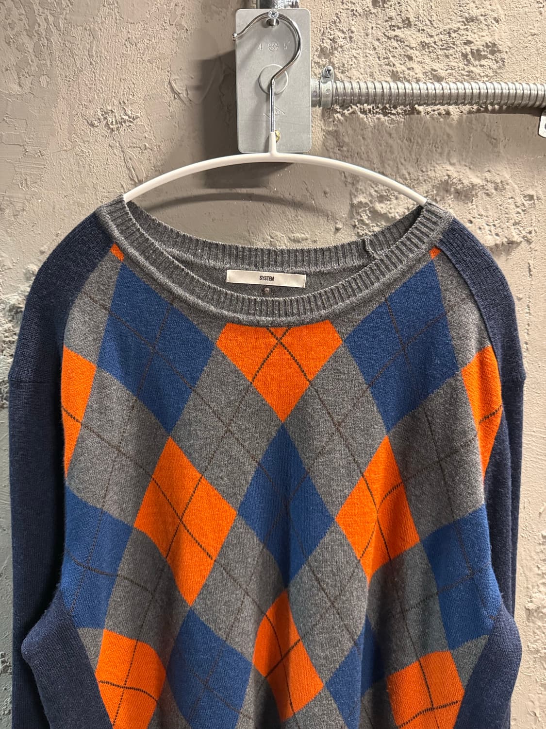 시스템 SYSTEM 아가일 울 니트 멀티컬러 105 상품이미지4