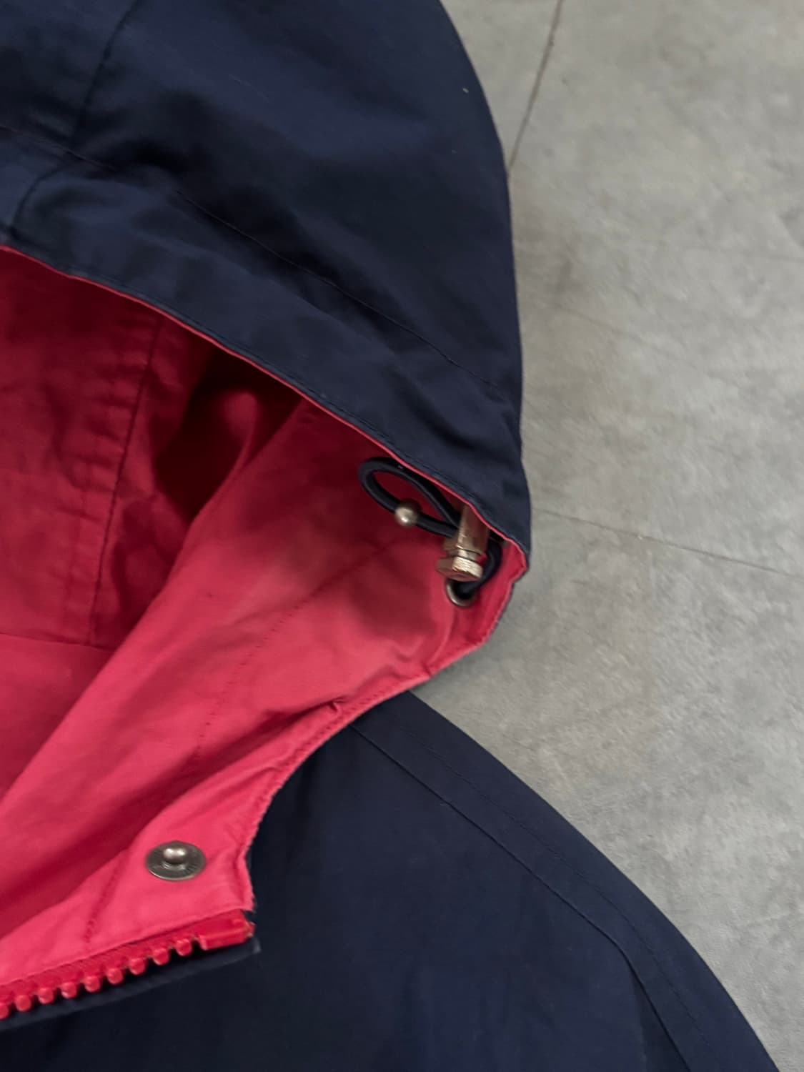 Polo 폴로 랄프로렌 네이비-레드 리버시블 후드 코튼 자켓 상품이미지4