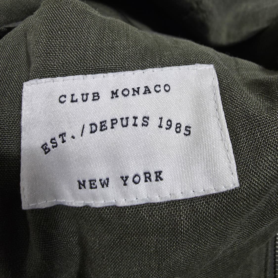 (S)여성 클럽모나코 린넨 밀리터리 자켓 카키 상품이미지7