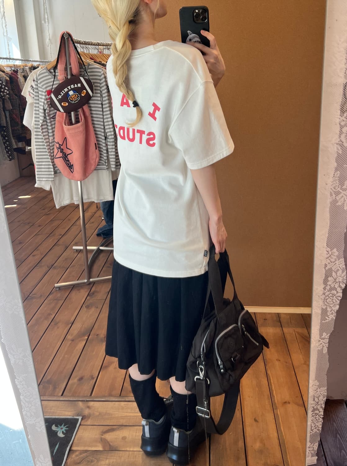 IAB 스튜디오 베이직 화이트 반팔 상품이미지2