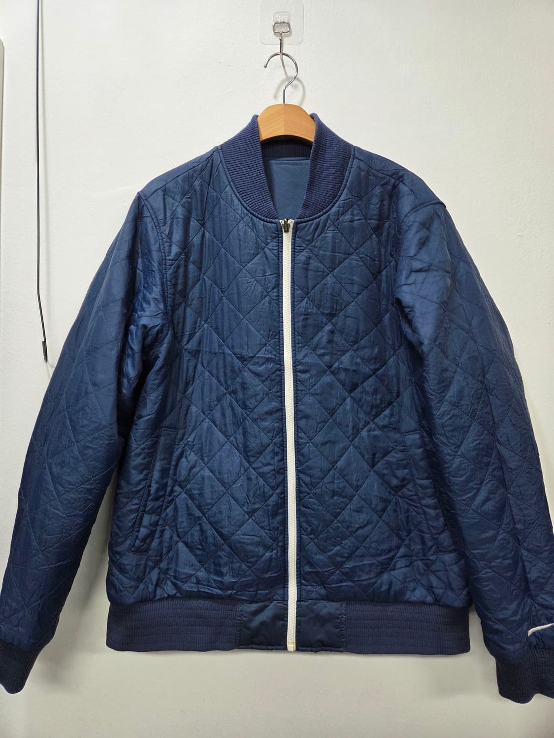 나이키 양면  네이비 블루종 자켓 퀼팅 봄버 점퍼 상품이미지4