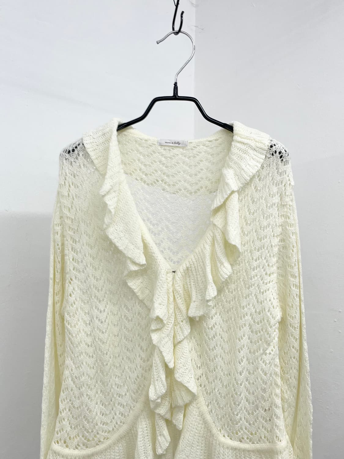 아이보리 프릴 짜임 볼레로 상품이미지5