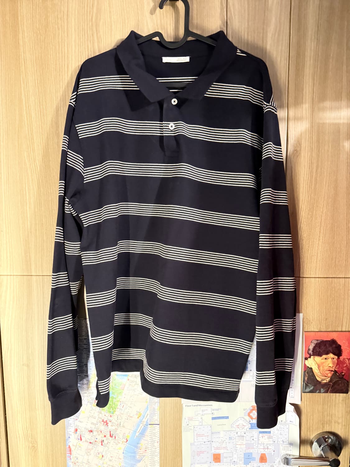 자라 스트라이프 카라 긴팔 L 상품이미지2