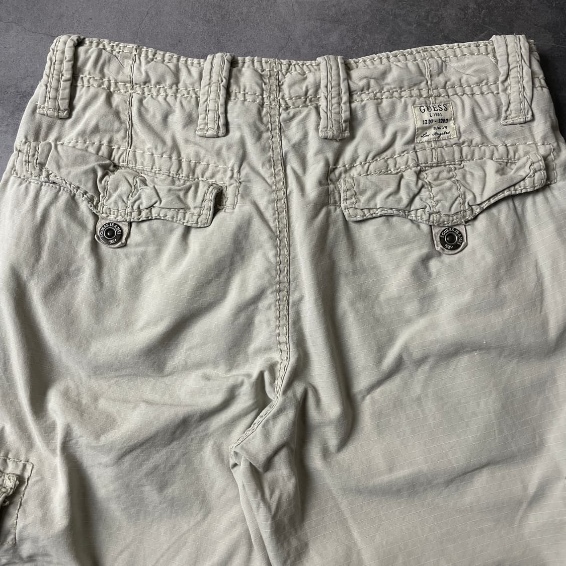 GUESS 게스 빈티지 베이지 코튼 카고 하프팬츠 A00728 상품이미지7