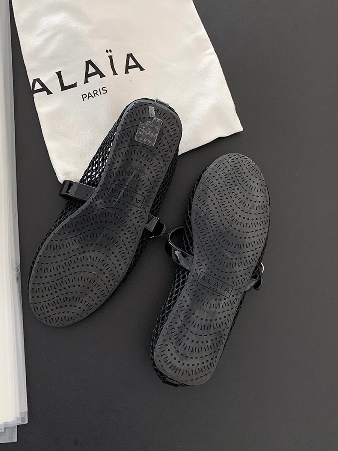 "ALAIA" BALLET FLATS IN FISHNET 상품이미지7