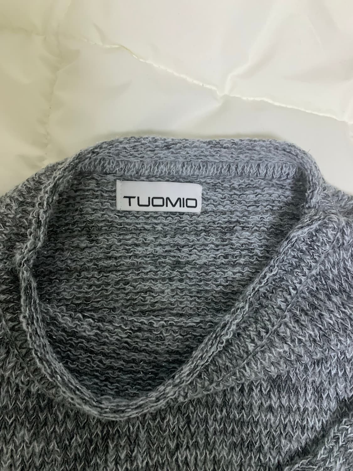 뚜오미오 오버사이즈 글리터 스웨터 더스티블루 상품이미지3