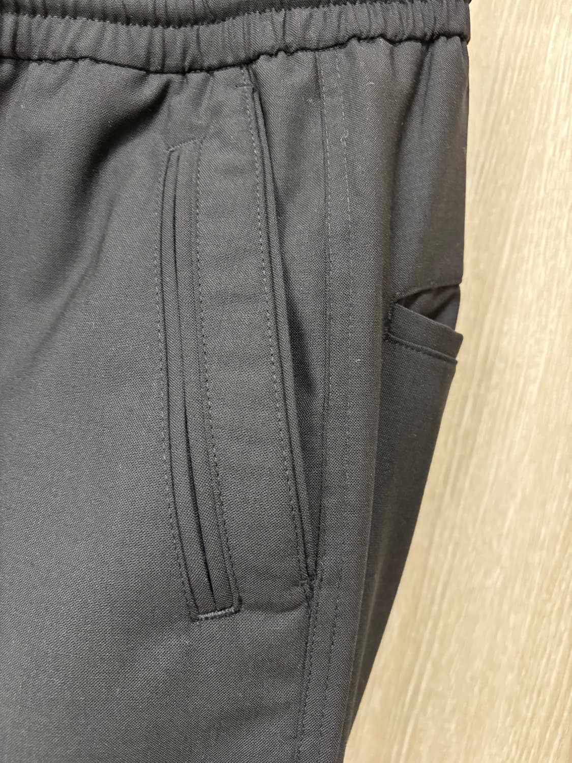 준지 울블렌드 카고밴딩팬츠46(30~32")/블랙 상품이미지4