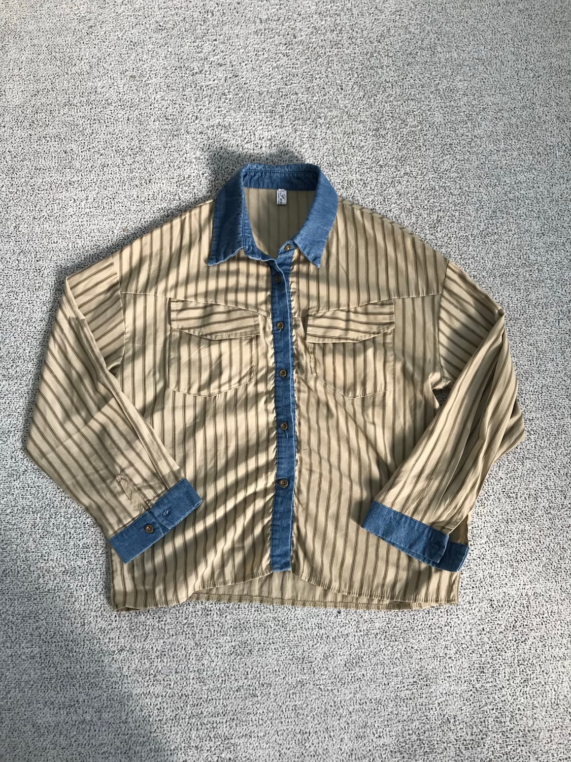 스트라이프 데님 셔츠 상품이미지1