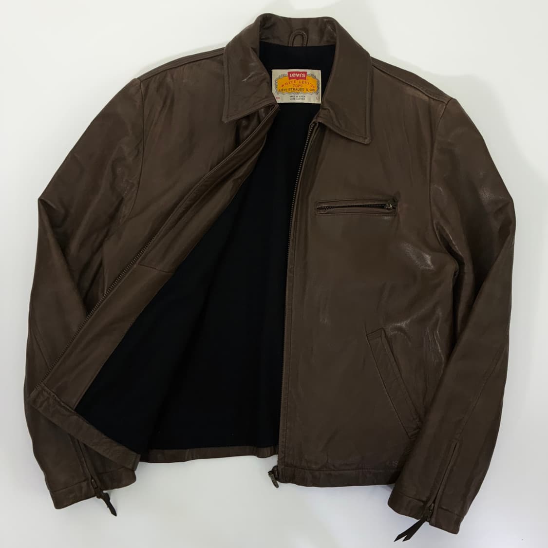 Levi's 리바이스 90‘s 1세대 브라운 쉽스킨 레더 자켓 상품이미지3