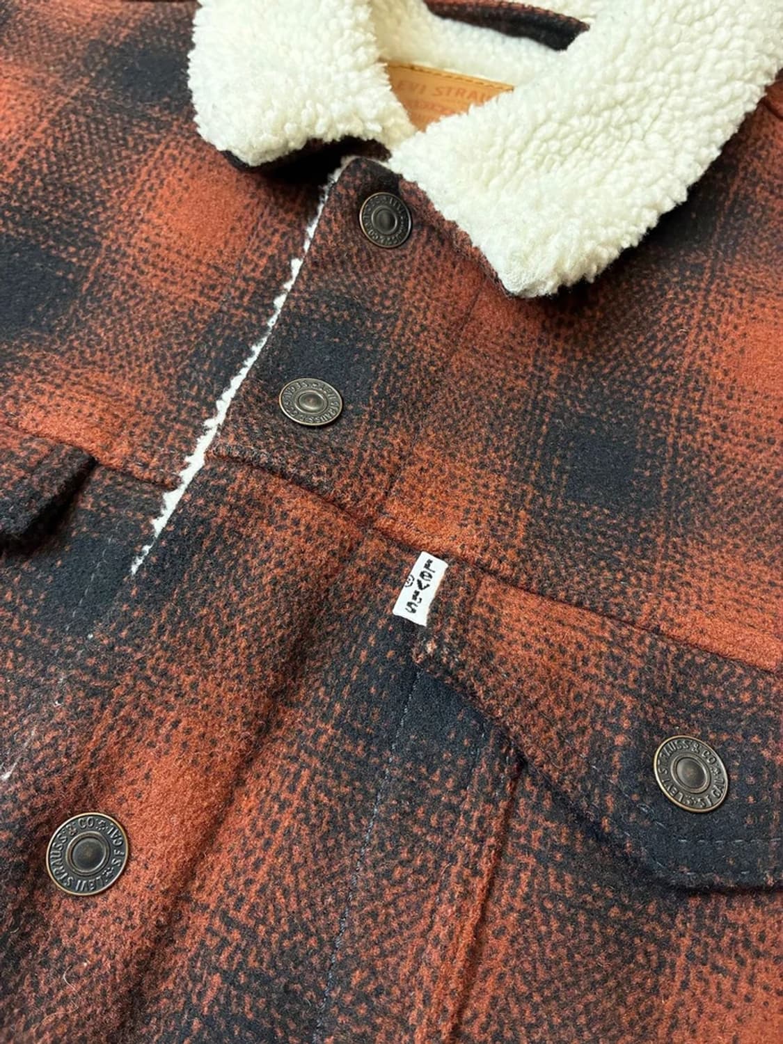 리바이스 00's 쉐르파 타탄체크 트러커 자켓 PN6216 상품이미지3