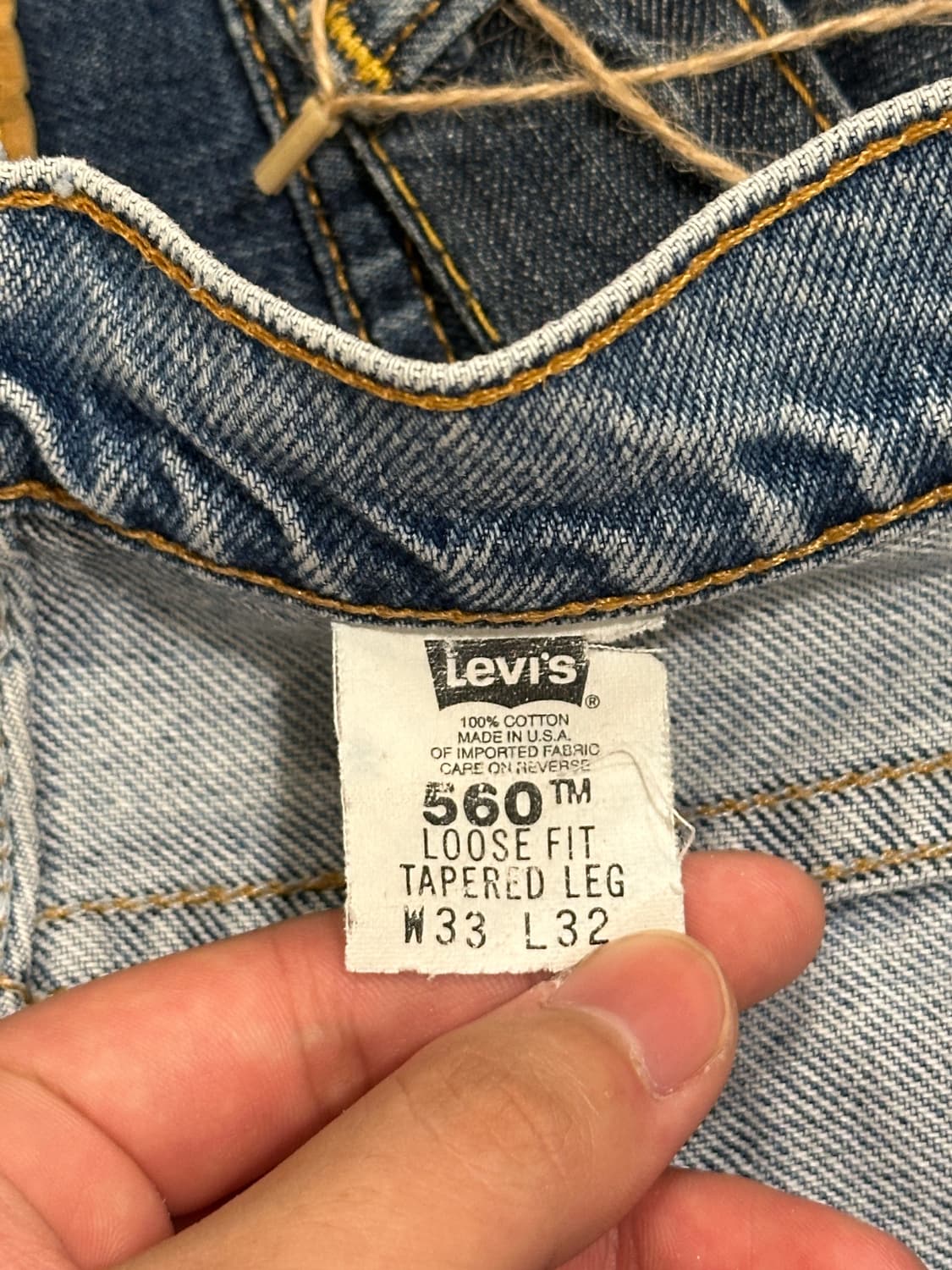 90s 리바이스 560 오렌지탭 made in usa W33 L32 상품이미지4