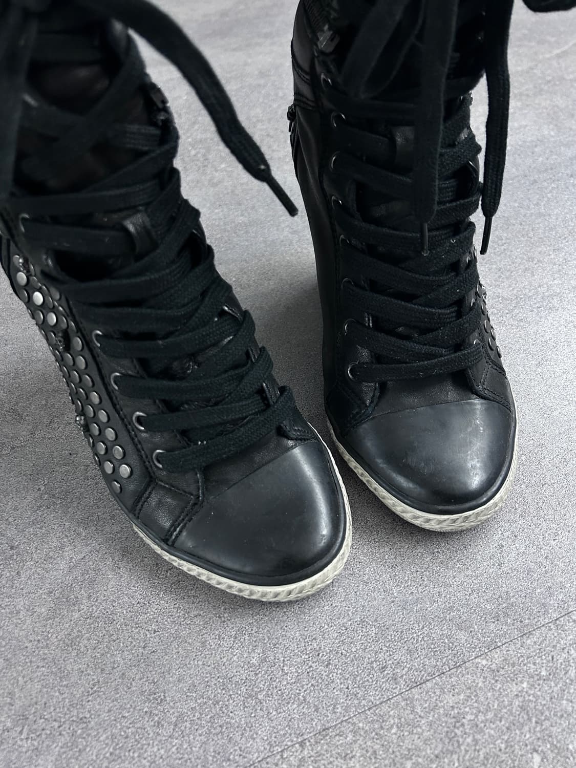 Ash 아쉬 스터드 웨지 힐 하이 스니커즈 상품이미지3