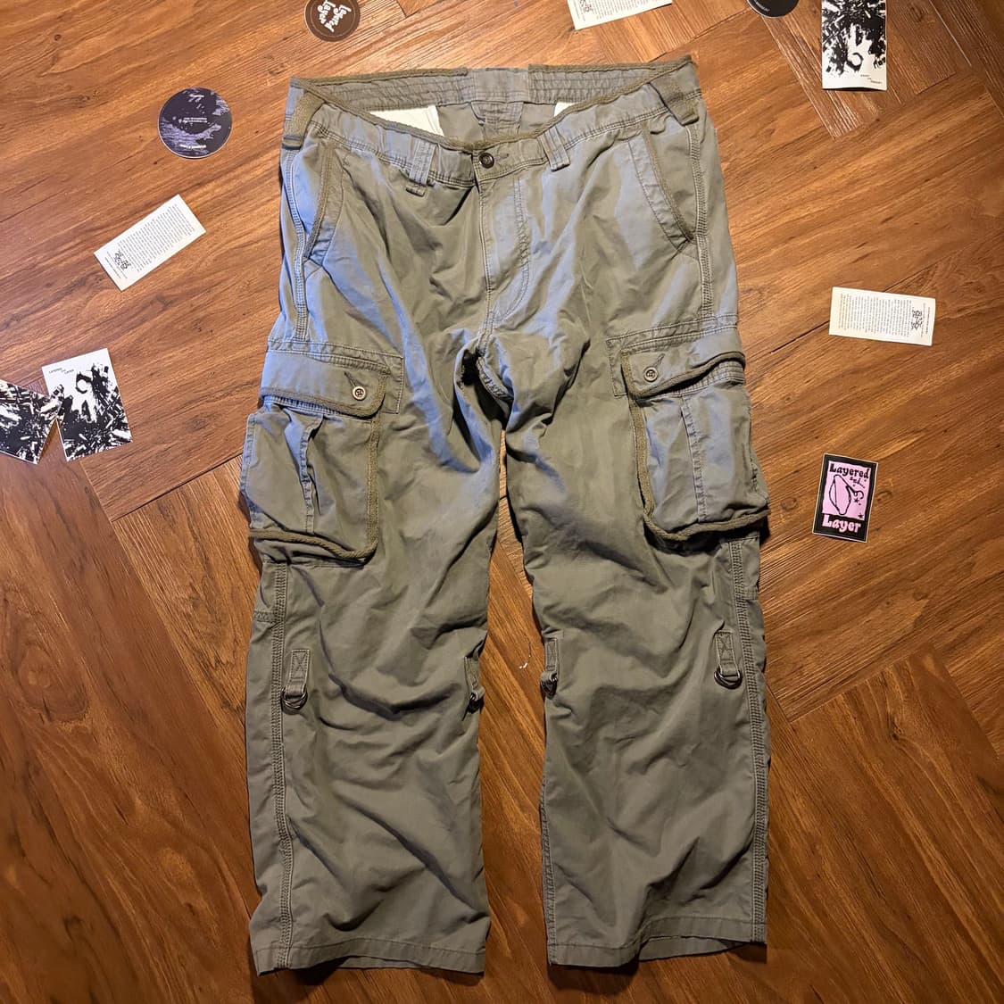 00S UNIQLO 올드 유니클로 밀리터리 디테일 코튼 카고팬츠 상품이미지4