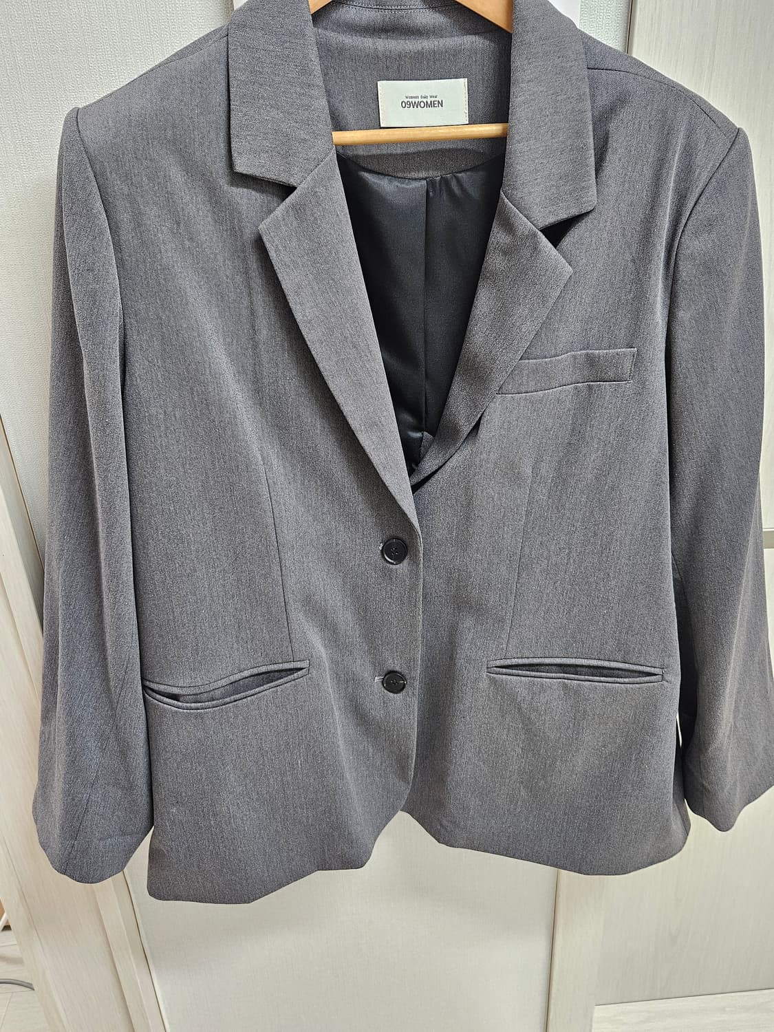 빅사이즈 88~110 공구우먼 여름 간절기용 회색 기본 자켓 상품이미지1