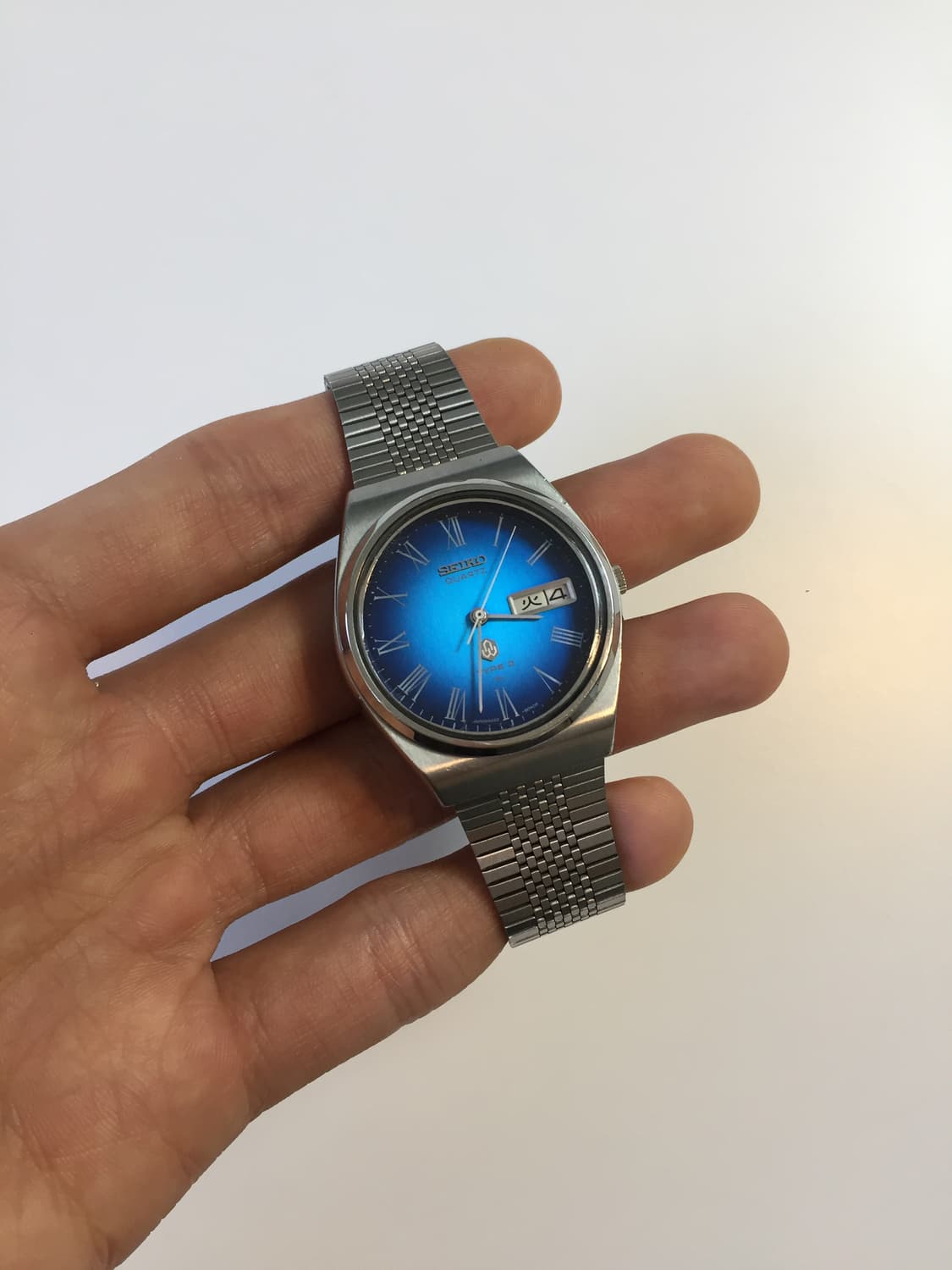 70s seiko type 2 blue roman index quartz 상품이미지3