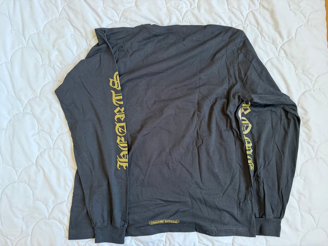 [XL] 크롬하츠 레터링 로고 롱슬리브 블랙 새제품 상품이미지2