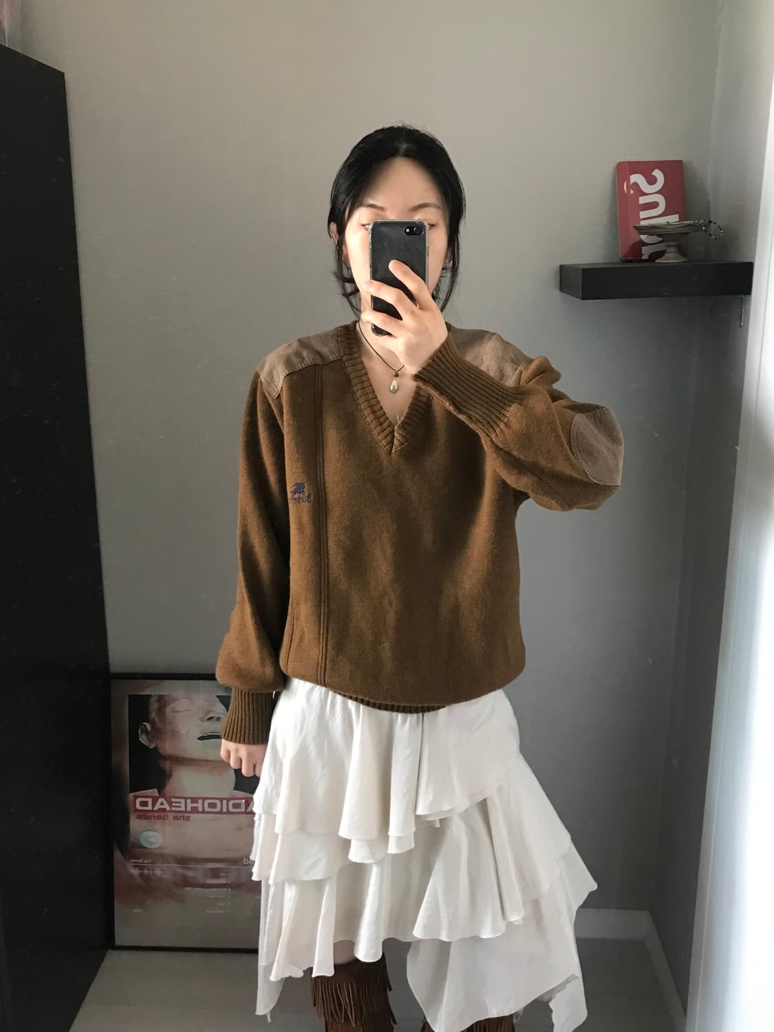 버버리 90년대 올드스쿨 코만도 니트 카멜 상품이미지4