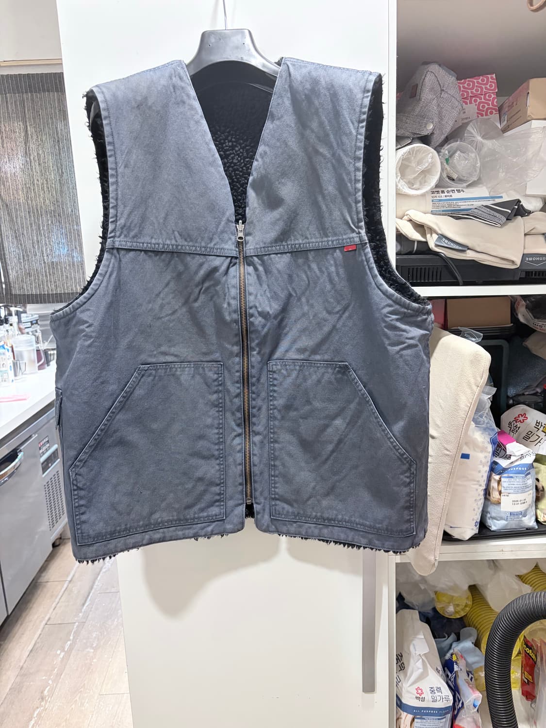 아나크로놈 AN385 REVERSIBLE DUCK VEST 'BLACK' 상품이미지1