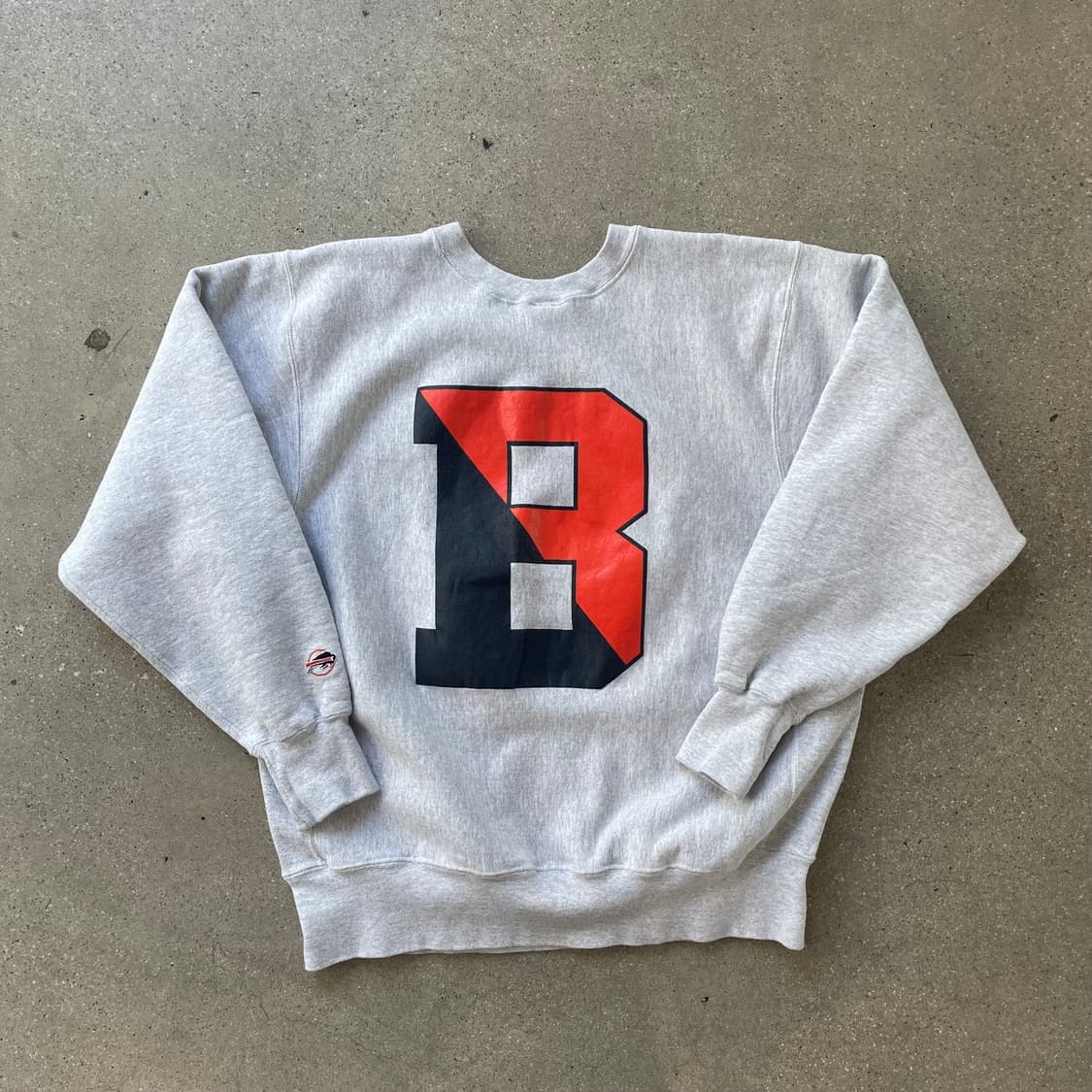 빈티지 리버스위브 스웻셔츠 made in usa 그레이(네이비/오렌지) 상품이미지1