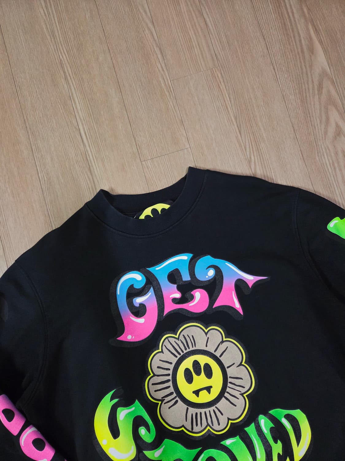 BARROW 블랙 프린트 맨투맨 티셔츠 상품이미지2