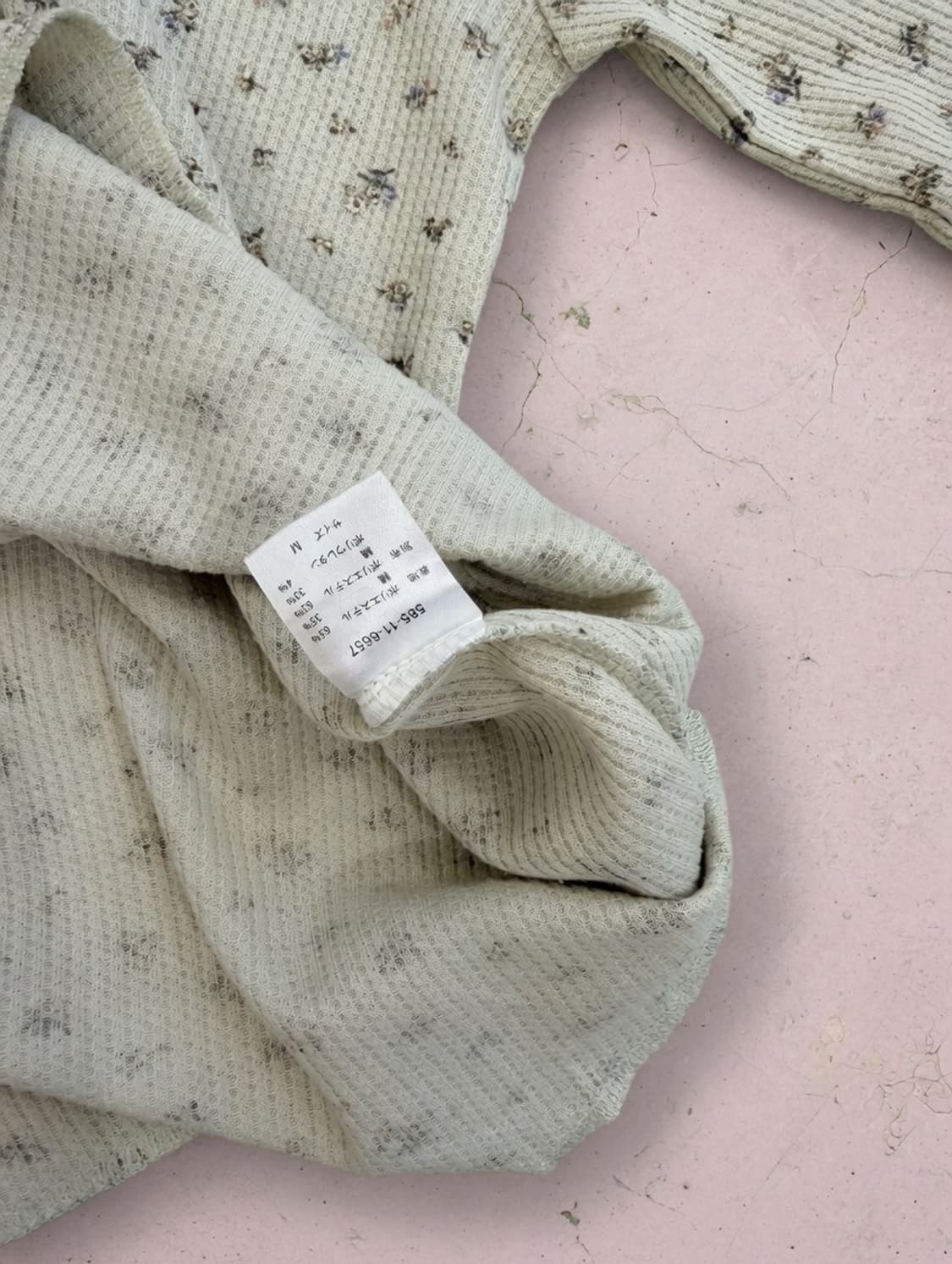 Cinema club vintage floral waffle top 상품이미지6