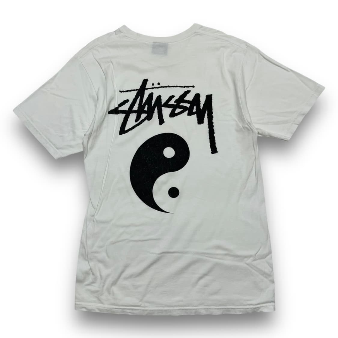 스투시 태극 음양 로고 빈티지 화이트 반팔 티셔츠 상품이미지1