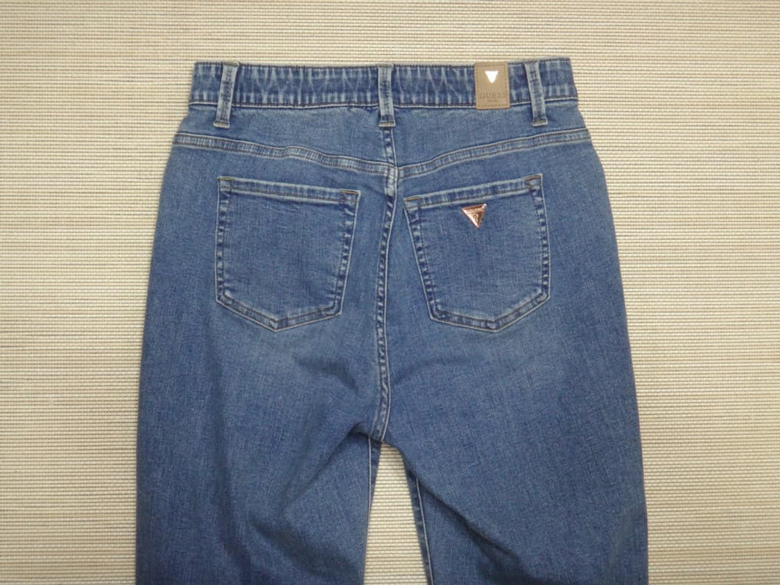 (26인치) 게스 여성 청바지 허리밴딩 맘핏 미디엄블루 상품이미지5