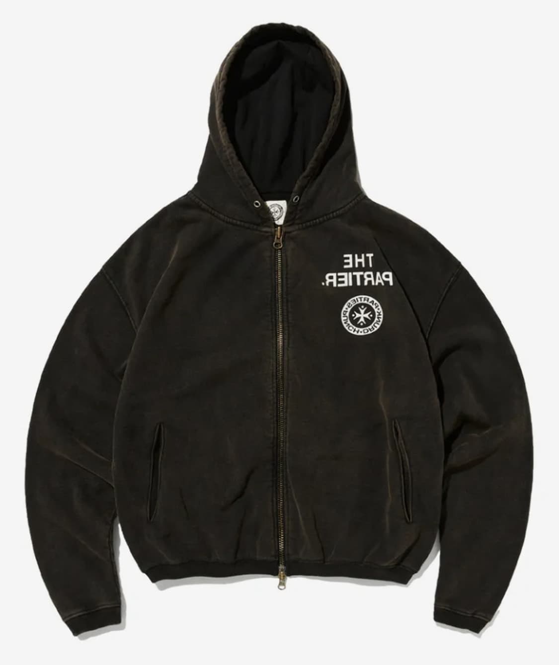 펀치드렁크파티즈 Partier Bleached Zip-up Hoodie 상품이미지1