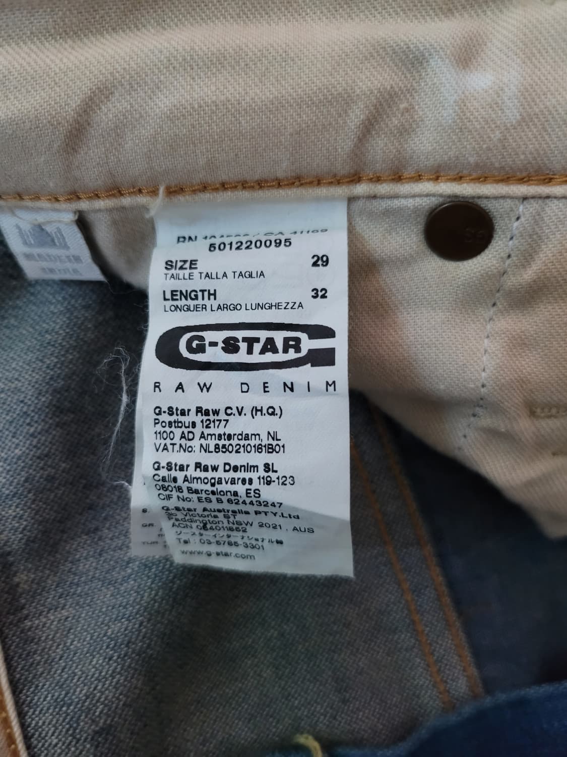 지스타로우 Gstarraw. 뉴릴리3D루즈테이퍼드연청워싱진 29사이즈. 상품이미지5