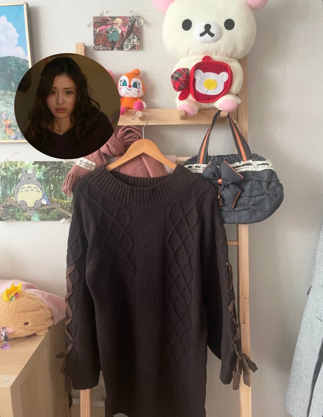 모리걸 빈티지 초코브라운 리본 원피스 🤎🎀 상품이미지1