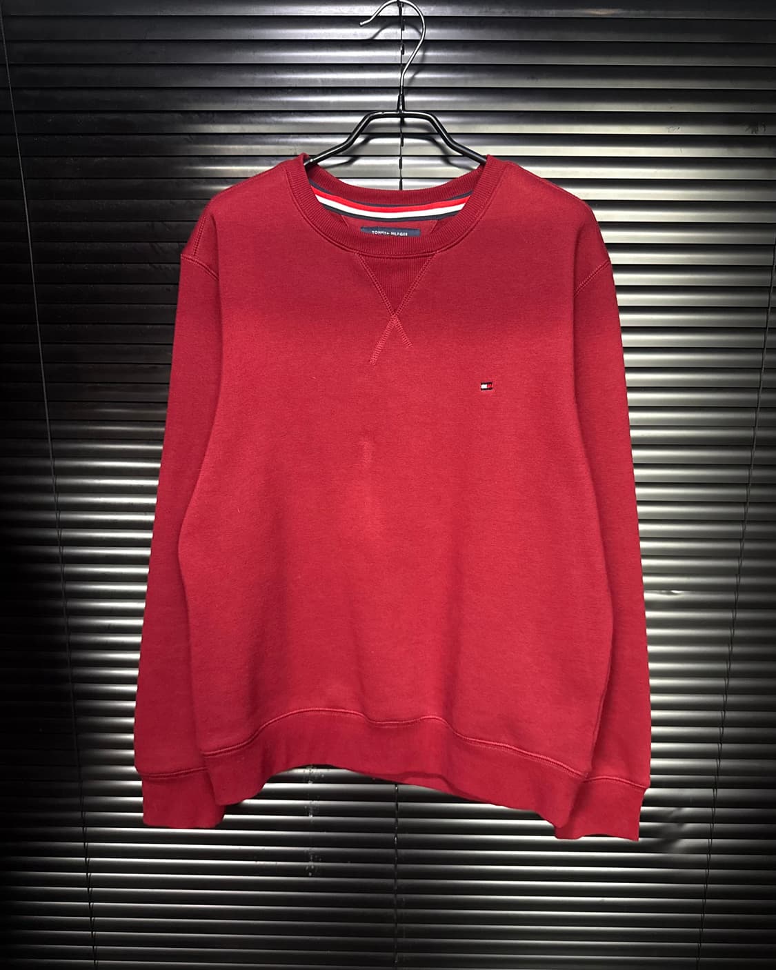 타미 힐피거 면 코튼 스웻 셔츠 맨투맨 버건디 레드 라운드넷 클래식 M 상품이미지2