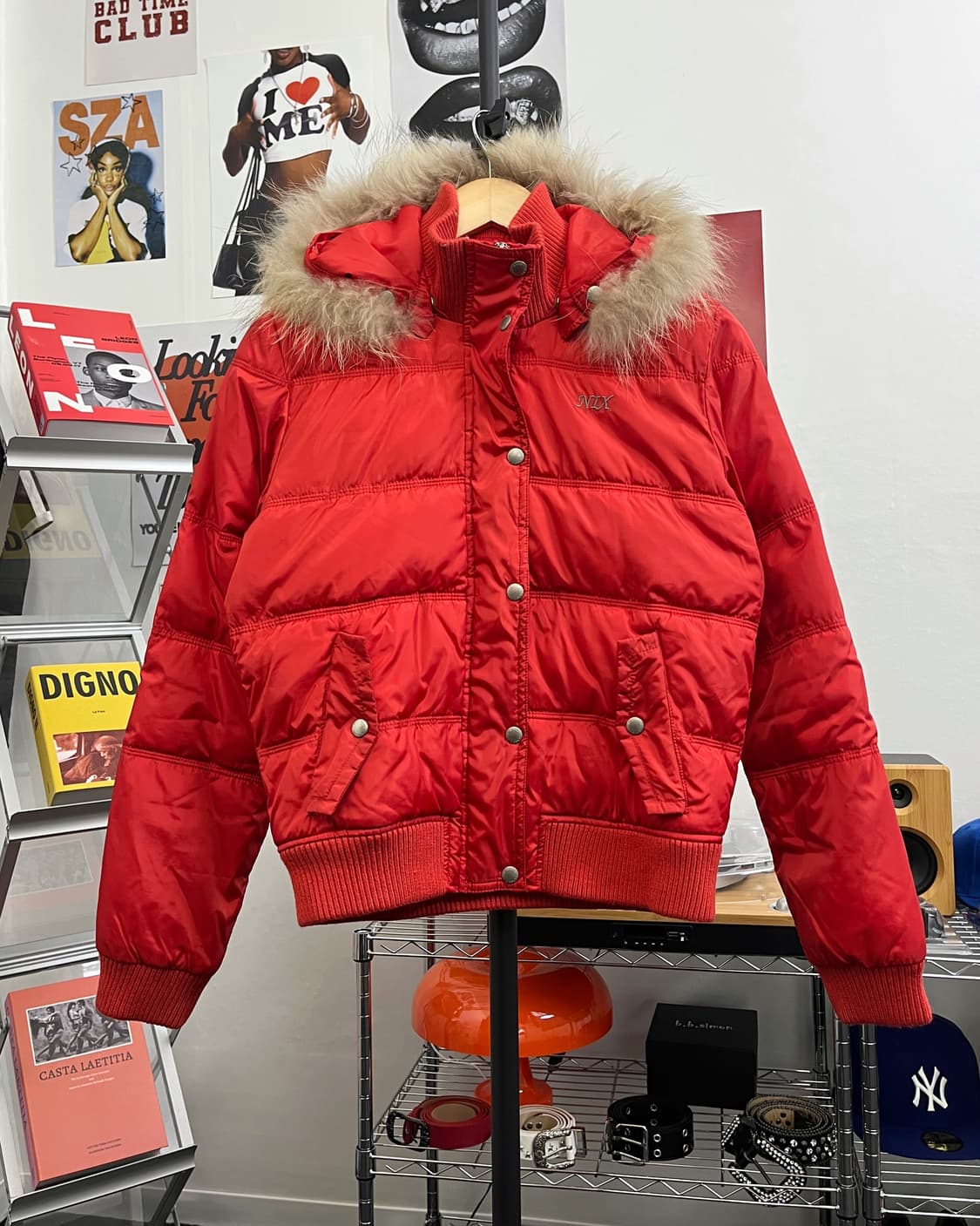 올드 빈티지 퍼 후드 다운 패딩 상품이미지5