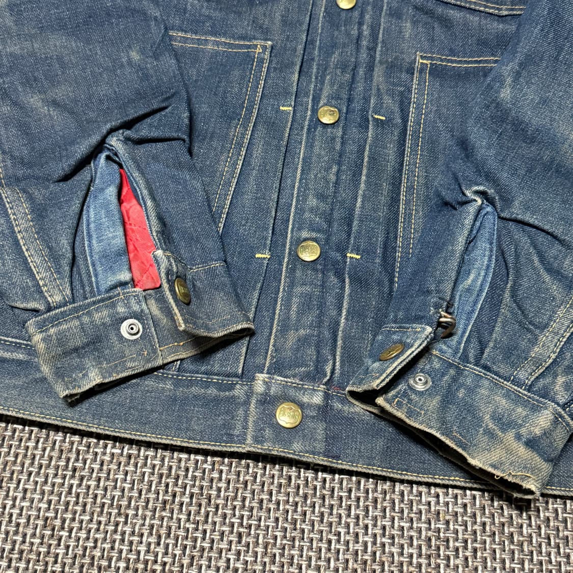 60~70s Big Smith 코듀로이 액센트 데님 웨스턴 워크자켓 상품이미지8
